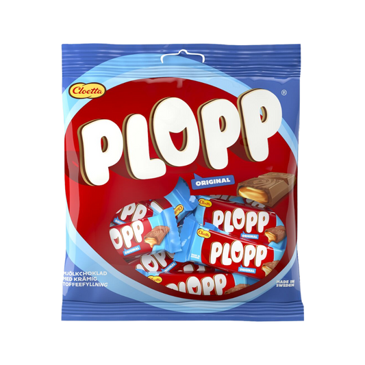 Plopp Original 158g- Mini Swedish Toffee-Filled Chocolate