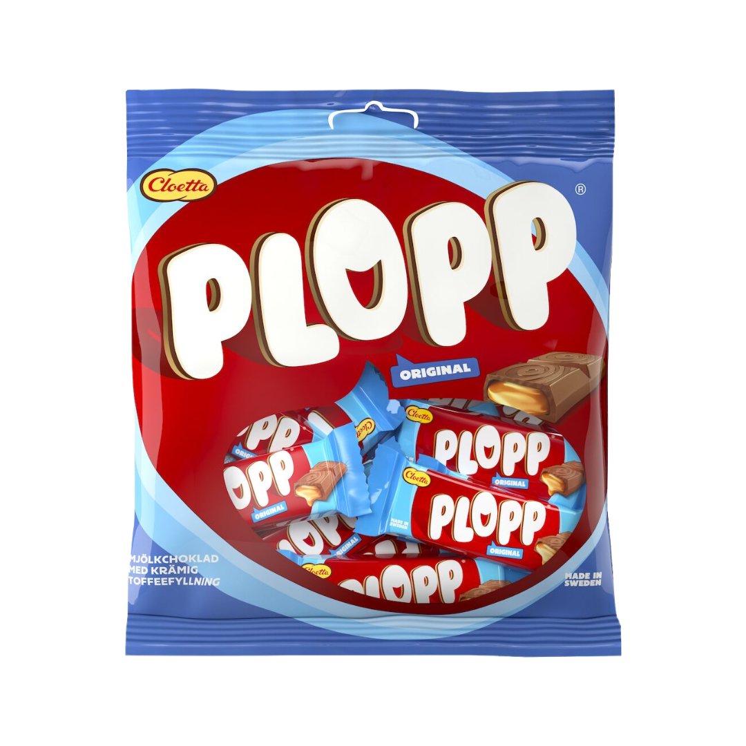 Plopp Original 158g- Mini Swedish Toffee-Filled Chocolate