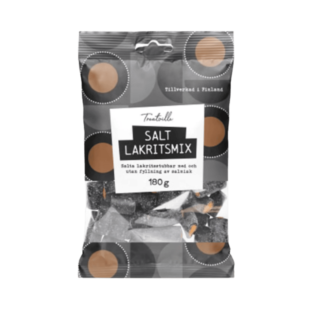 Treatville Salty Licorice Mix 180 g 🖤