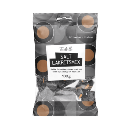 Treatville Salty Licorice Mix 180 g 🖤